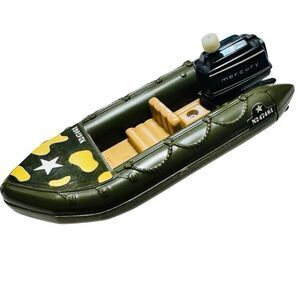 Vintage 1985 TOMY Mighty Motor Boats Motorized Military Rescue 6524 ( As-Is)